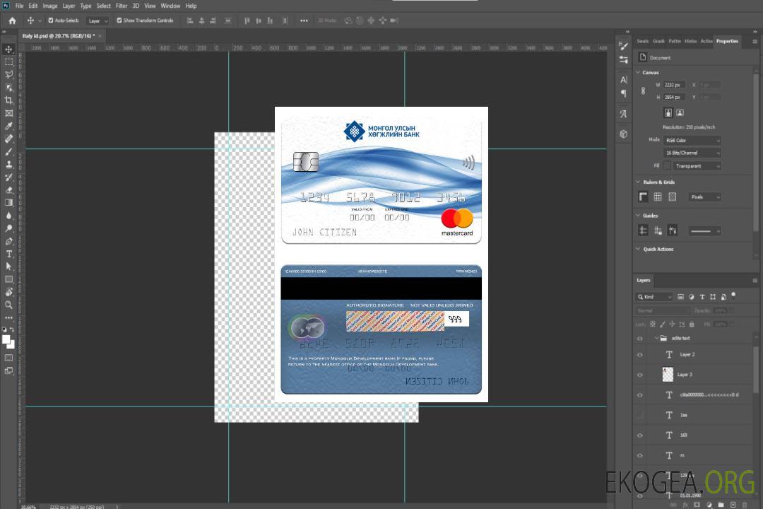 Mastercard de la banque de développement de Mongolie template